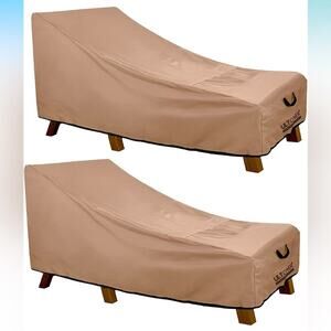 ULTCOVER Waterproof Heavy Duty Outdoor Patio Chaise Lounge Chair Covers 2 PK
